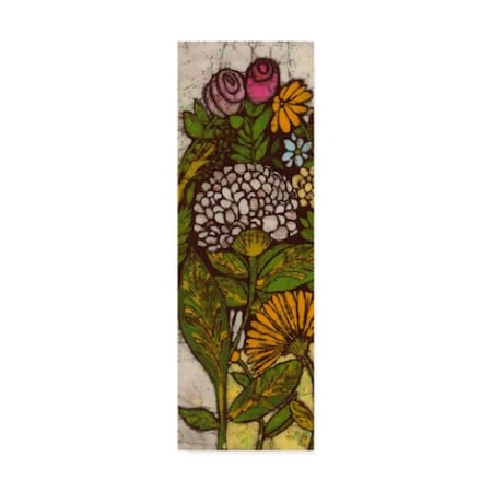 Andrea Davis 'Batik Flower Panel I' Canvas Art,8x24